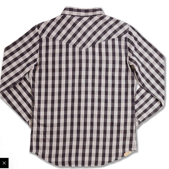 Black Palaka Western Aloha Shirt - Picture 2 of 4